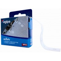 APLI 115131 - Boite de 200 oeillets en plastique blanc - Diametre: 13mm