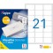 Apli Agipa - Boite etiquettes Adhesives Blanches Multi-Usages Coins Arrondis - Certifie FSC - Anti-bourrage - 63,5 x 38,1 mm - 2