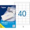 Apli - Boite etiquettes Adhesives Blanches Multi-Usages Coins Droits - Certifie FSC - Anti-bourrage - 48,5 x 25,4 mm - 4000 eti