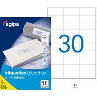 118994 Lot de 3000 Etiquettes DIN A4 multi usage pose express droits 70 mm x 29,7 mm Blanc