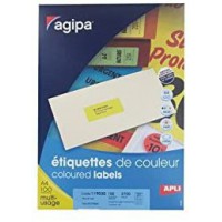 Etiquettes rouge fluo format 70x31mm 27/planche boite de 2700 etiquettes