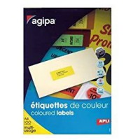 Etiquettes jaunes format 210x297mm 1/planche boite de 100 etiquettes