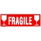 Apli 119208 Lot de 100 Etiquettes Fragile Blanc/verre 190 x 60 mm Rouge