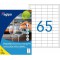 Etiquettes blanches format 38x21.2 par 6500 etiquettes enlevables