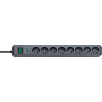 Brennenstuhl Multiprise ECO-LINE Anthracite, 8 prises, avec parasurtenseur et 1,4m de cable (13.500A)