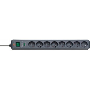 Brennenstuhl Multiprise ECO-LINE Anthracite, 8 prises, avec parasurtenseur et 1,4m de cable (13.500A)