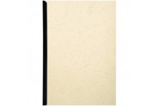 Exacompta 2780C Paquet de 100 couvertures Grain cuir pour reliure A4 Ivoire