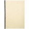 Exacompta 2780C Paquet de 100 couvertures Grain cuir pour reliure A4 Ivoire