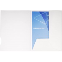 Exacompta - Ref. 635017E - Boite de 20 chemises de presentation avec 2 rabats carte brillante 250 g/m² Chromolux - chemises cert