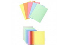 Pack Exacompta - A/Paquet de 250 sous-chemises SUPER certifiees PEFC, couleurs pastel assorties + B/Paquet de 100 chemises semi-