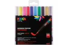 Posca PCF350/10 Boite de 10 Marqueurs Pinceau Assortis