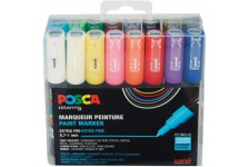 uni-ball 186716 - Marqueur Uni Posca avec Extra Fine Pointe Ronde, Lot de 16