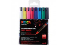 uni-ball 181708 - Marqueur Uni Posca avec Pointe kalibrierter, Lot de 8, grundfarben