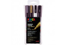 POSCA Set 4 MARQUEURS PC3M Pochette GSW