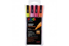 POSCA Set 4 MARQUEURS PC3M Pochette Paillettes Chaudes