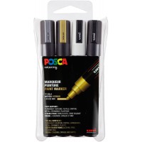 POSCA Set 4 MARQUEURS PC5M Pochette GSW