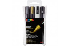 POSCA Set 4 MARQUEURS PC5M Pochette GSW