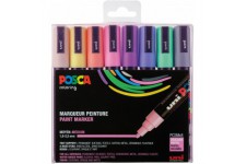 POSCA Set 8 MARQUEURS PC5M Pochette Pastel