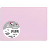 Clairefontaine 1313C - Paquet de 25 Cartes Simples - Format C6 11x15,5cm - 210g/m² - Coloris Rose Dragee - Cartons d'Invitation 