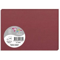 Clairefontaine 1380C - Paquet de 25 Cartes Simples - Format C6 11x15,5cm - 210g/m² - Coloris Bordeaux - Cartons d'Invitation Eve