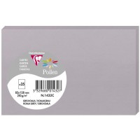 Clairefontaine 1432C - Paquet de 25 Cartes Simples - Format 8,2x12,8cm - 210g/m² - Coloris Gris Koala - Cartons d'Invitation Eve