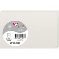 Clairefontaine 1477C - Paquet de 25 Cartes Simples - Format 8,2x12,8cm - 210g/m² - Coloris Gris perle - Cartons d'Invitation Eve