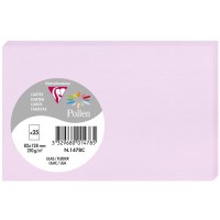 Clairefontaine 1478C - Paquet de 25 Cartes Simples - Format 8,2x12,8cm - 210g/m² - Coloris Lilas - Cartons d'Invitation Evenemen