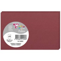 Clairefontaine 1480C - Paquet de 25 Cartes Simples - Format 8,2x12,8cm - 210g/m² - Coloris Bordeaux - Cartons d'Invitation Evene
