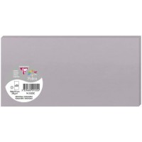 Clairefontaine 1532C - Paquet de 25 Cartes Simples - Format DL 10,6x21,3cm - 210g/m² - Coloris Gris Koala - Cartons d'Invitation