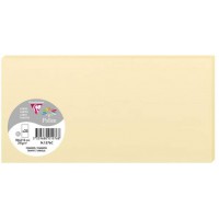 Clairefontaine 1576C - Paquet de 25 Cartes Simples - Format DL 10,6x21,3cm - 210g/m² - Coloris Chamois - Cartons d'Invitation Ev