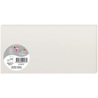 Clairefontaine 1577C - Paquet de 25 Cartes Simples - Format DL 10,6x21,3cm - 210g/m² - Coloris Gris Perle - Cartons d'Invitation