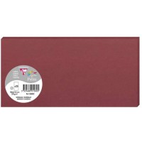 Clairefontaine 1580C - Paquet de 25 Cartes Simples - Format DL 10,6x21,3cm - 210g/m² - Coloris Bordeaux - Cartons d'Invitation E