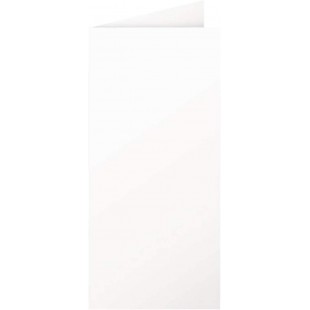 Clairefontaine 2516C - Paquet de 25 Cartes Doubles - Format DL 10,6x21,3cm - 210g/m² - Coloris Blanc - Cartons d'Invitation Even