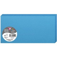 Clairefontaine 2522C - Paquet de 25 Cartes Doubles - Format DL 10,6x21,3cm - 210g/m² - Coloris Bleu Turquoise - Cartons d'Invita