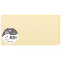 Clairefontaine 2576C - Paquet de 25 Cartes Doubles - Format DL 10,6x21,3cm - 210g/m² - Coloris Chamois - Cartons d'Invitation Ev