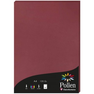 Clairefontaine 4293C - etui de 50 Feuilles - Format A4 (21x29,7cm) - 120g/m² - Coloris Bordeaux - Papier d'Invitation Evenements