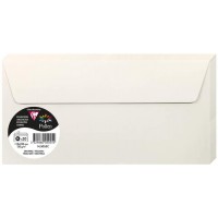 Clairefontaine 5055C - Paquet de 20 Enveloppes Auto-Adhesives - Format DL 11x22cm - 120g/m² - Coloris Gris Perle - Invitation Ev