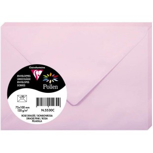 Clairefontaine 10358C - Sachet de 5 Cartes Simples - Format 10,5x14,8cm - 210g/m² - Coloris Cerise - Cartons d'Invitation Evenem