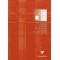 Clairefontaine 5817C Bloc de Cours Encolle Perfore Tangerine - A4 21x29,7 cm - 200 Pages Quadrillees 4x8 mm avec Marge - Papier 