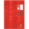 Clairefontaine 5818C Bloc de Cours Encolle Perfore Rouge - A4 21x29,7 cm - 200 Pages Lignees avec Marge - Papier Blanc 90 g - Co