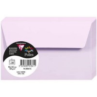 Clairefontaine 5861C - Paquet de 20 Enveloppes Auto-Adhesives - Format 9x14cm - 120g/m² - Coloris Lilas - Invitation Evenements 