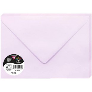 Clairefontaine 5862C - Paquet de 20 Enveloppes Gommees - Format C5 16,2x22,9cm - 120g/m² - Coloris Lilas - Invitation Evenements
