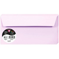 Clairefontaine 5865C - Paquet de 20 Enveloppes Auto-Adhesives - Format DL 11x22cm - 120g/m² - Coloris Lilas - Invitation Eveneme