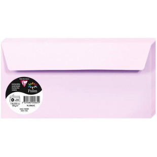 Clairefontaine 5865C - Paquet de 20 Enveloppes Auto-Adhesives - Format DL 11x22cm - 120g/m² - Coloris Lilas - Invitation Eveneme