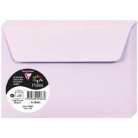 Clairefontaine 5866C - Paquet de 20 Enveloppes Auto-Adhesives - Format C6 11,4x16,2cm - 120g - Coloris Lilas - Invit