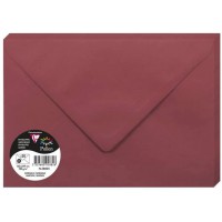 Clairefontaine 5882C - Paquet de 20 Enveloppes Gommees - Format C5 16,2x22,9cm - 120g/m² - Coloris Bordeaux - Invitation Eveneme