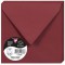 Clairefontaine 5888C - Paquet de 20 Enveloppes Gommees - Format Carre 14x14cm - 120g/m² - Coloris Bordeaux - Invitation Evenemen