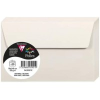 Clairefontaine 5951C - Paquet de 20 Enveloppes Auto-Adhesives - Format 9x14cm - 120g/m² - Coloris Gris Perle - Invitation Evenem