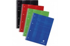 Lot de 5 : Clairefontaine 8251C Un Cahier a Spirale Perfore - A4+ 22,5x29,7 cm 160 Pages Detachables Grands Carreaux Papier Clai