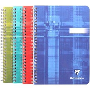 Clairefontaine 8540C Un Cahier a Spirale - A5 14,8x21 cm - 180 Pages Unies Blanches - Papier 90 g - Couverture Carte 